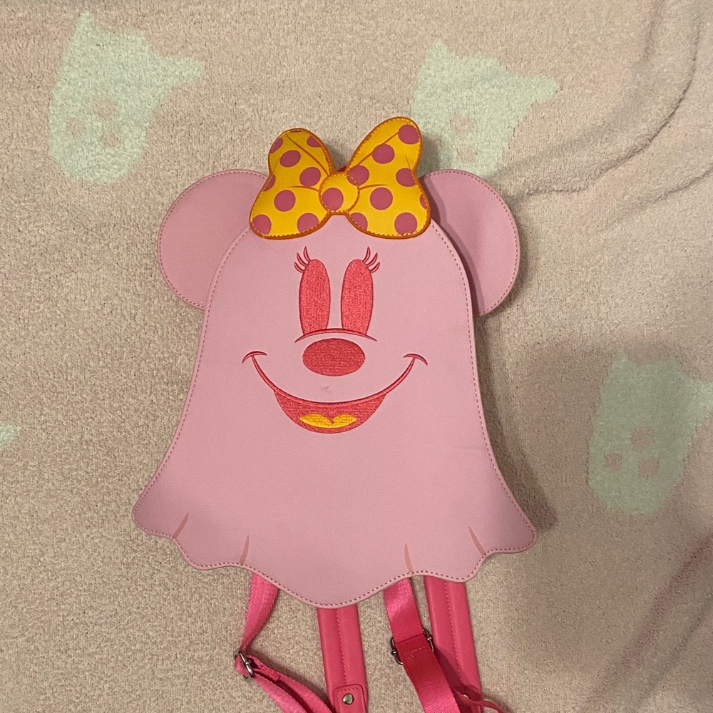 Loungefly Pink and Yellow Ghost Backpack